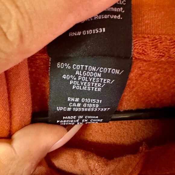 Jurassic World Hoodie Orange Graphic Dinosaur Bone T-Rex Universal Men's XL - Picture 3 of 6